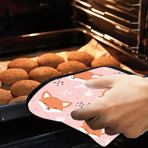 Miniatura 7 de Lindos soportes para ollas de Fox Smile, 2 unidades para cocina, almohadillas calientes resistentes al calor para cocinar a la parrilla, hornear
