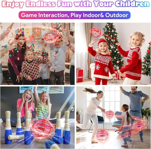 Miniatura 5 de Juguetes de bola de orbe volador 2025, Boomerang Spinner de bola voladora controlada a mano para niños, adolescentes, niños y niñas, mini dron que