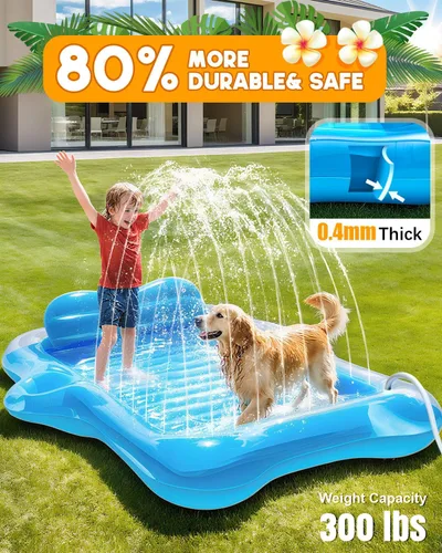 Miniatura 5 de Snowalva Inflatable Tanning Pool Lounger Float, Pool Floats Adult with Automatic Spray Cooling, 5 in 1 Suntan Tub Raft Floatie, Sunbathing Bed