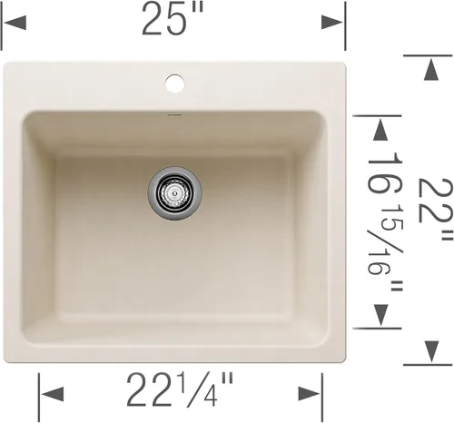Miniatura 3 de BLANCO LIVEN SILGRANIT - Fregadero de lavandería utilitario empotrado/empotrado Blanco suave