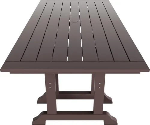 Miniatura 8 de WO - Juego de 7 sillas de comedor Adirondack para exteriores, muebles estéticos retro para exteriores, comedor, hogar, balcón, terraza, césped, Gris