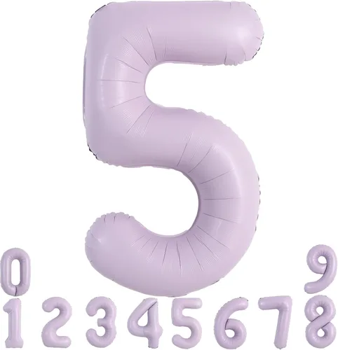 Miniatura 150 de TONIFUL 40 Inch Pastel Blue Number 8 Foil Balloons Large Mylar Foil Digital 8 Balloons for 8th Birthday, Gender Neutral Party, Baby Shower, Oro rosa