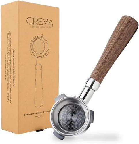 Miniatura 9 de Crema Productos de Café 54mm Portafiltro Desnudo Sin Fondo Compatible con Máquinas Breville de 54mm Incluye Cesta de Filtro de Doble Disparo