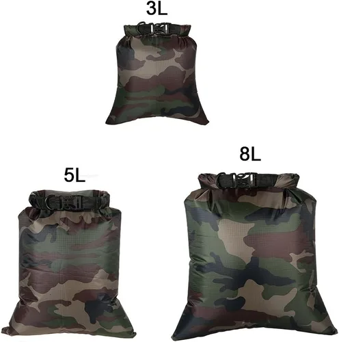 Miniatura 4 de LIXADA Bolsas secas impermeables, paquete de 3/5/6 unidades Ultimate Dry Sack – 3L+5L+8L ligeras, sacos secos al aire libre para kayak, camping