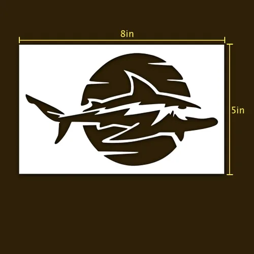 Miniatura 3 de Plantilla de tiburón Sealife Ocean Animals Fish Sea Creatures Multipack Set Stencils para pintar en madera, vidrio, pared, roca, tela, paredes