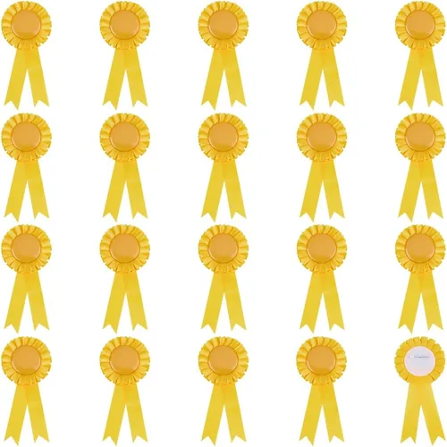 Miniatura 9 de CRASPIRE 20Pcs Blank Award Ribbons First Place Prize Dodger Blue 6.1 x 2.9In Flat Round Winner Victory Recognition Polyester Rosette Badge Brooches