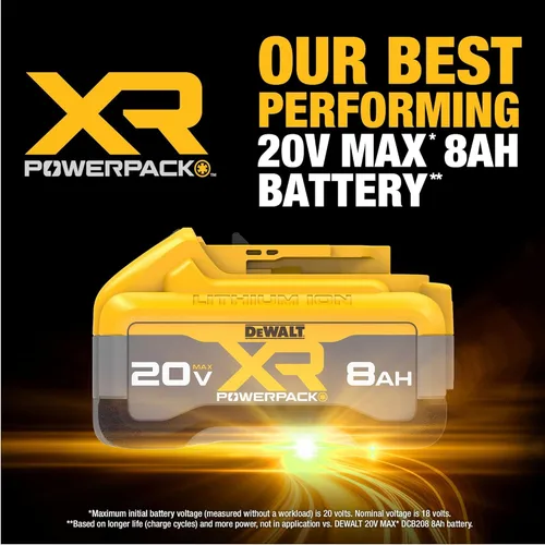 Miniatura 3 de DEWALT 20V MAX XR POWERPACK 8.0 Ah Batería para herramienta eléctrica (DCB2108)