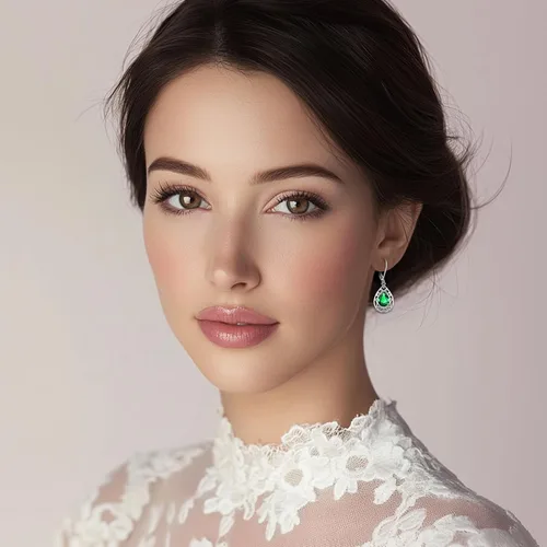 Miniatura 130 de Aretes colgantes de plata de ley con diseño de árbol de la vida, flor, abeja, animales, gato, colibrí, piedra lunar, turquesa, aretes con cierre