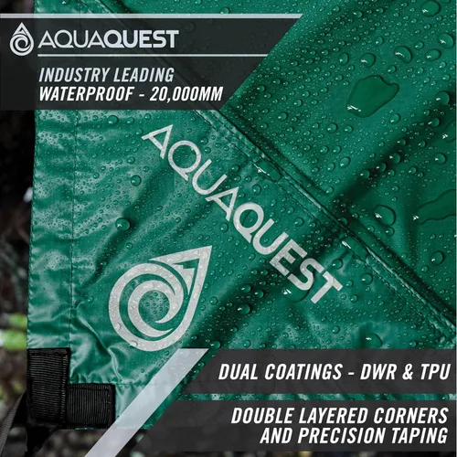 Miniatura 2 de AquaQuest Defender - Lona resistente impermeable (20,000 mm) con costuras selladas para camping, bushcraft y supervivencia