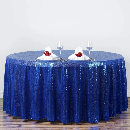 Miniatura 3 de BalsaCircle Mantel redondo de lentejuelas champán de 120 pulgadas para bodas, fiestas, pasteles, postres, eventos, mantelería
