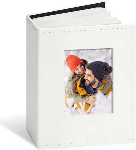 Miniatura 12 de Vienrose Álbum de fotos 4x6 300 fotos, cubierta de cuero, libro de fotos con 300 bolsillos horizontales, álbumes de fotos deslizables para bodas