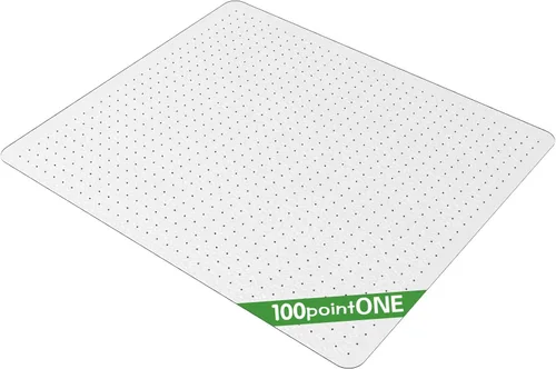 Miniatura 9 de 100pointONE Tapete para silla de oficina para suelos de madera, tapete de oficina fácil de deslizar para sillas rodantes, tapete transparente
