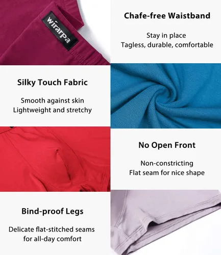 Miniatura 4 de Wirarpa - Boxers de microfibra Modal transpirable para hombre, de banda, empaque múltiple.