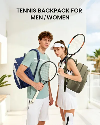 Miniatura 8 de Mochila de tenis Sucipi para mujeres y hombres, mochila para raquetas de tenis resistente al agua y lavable a máquina, bolsa deportiva ligera
