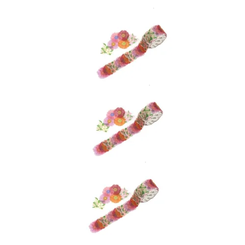Miniatura 10 de EXCEART Pegatinas de arte floral pequeñas pegatinas de flores para cinta decorativa Washi 20 diseños Alcea Rosea