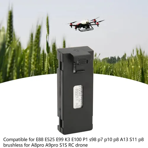 Miniatura 2 de Batería de dron a control remoto, 3.7 V 1800 mAh de alta capacidad, batería de repuesto RC UAV para E88 E525 E99 K3 E100 P1 S98 P7 P10 P8 S11 P8