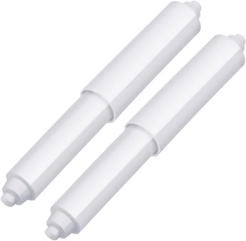 Shappy 2 piezas de soporte universal de papel higiénico de repuesto con resorte, plástico retráctil de repuesto para papel higiénico, soporte para
