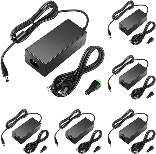 Miniatura 9 de SHNITPWR Adaptador de fuente de alimentación de 12V 5A 60W Convertidor de CA CC 100V ~ 240V a 12 voltios Transformador de 5 amperios 0.217x0.098 in