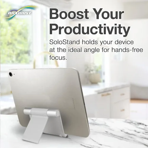 Miniatura 8 de BoxWave Soporte y soporte compatible con Xiaomi 12S Ultra - Soporte de aluminio VersaView, portátil, multiángulo de visión resistente