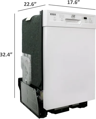 Miniatura 10 de SPT SD-9254W Energy Star 18″ Lavavajillas empotradas con secado con calefacción - Blanco