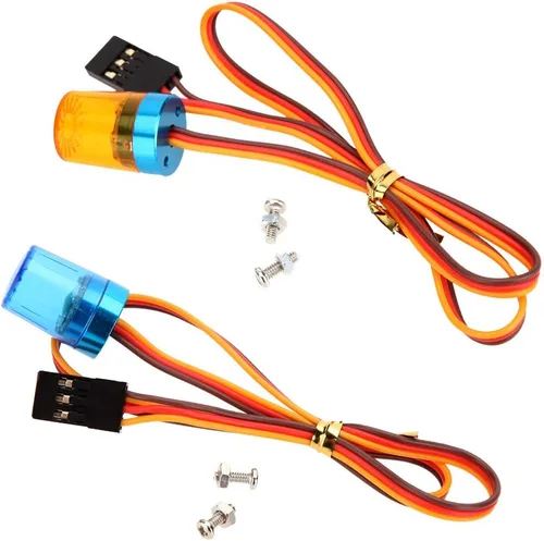 Miniatura 11 de LED Strobing Luz intermitente giratoria 0.354x0.591 in Lámpara para RC Modelo Policía Bomberos Ambulancia Coche Camión Iluminación (amarillo)