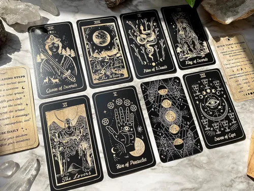 Miniatura 3 de Shores Of Moon Luna Somnia Tarot Baraja con guía y caja – 78 cartas completa cubierta completa sueños estrellados astrología celestial herramienta