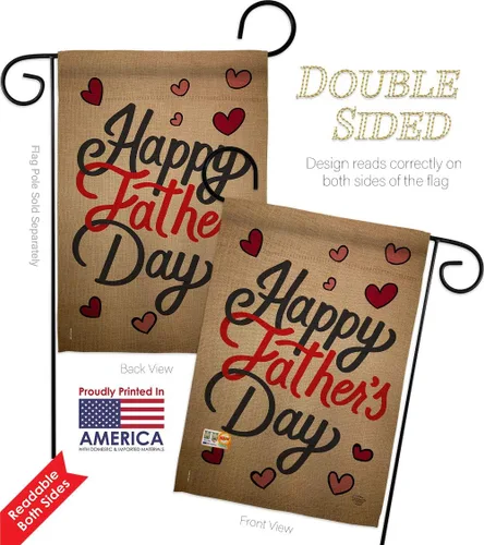 Miniatura 5 de Juego de banderas para el Día del Padre con texto en inglés "Happy Garden House", para familia, papá, papá, abuelo, mejor padre, hermano, parientes