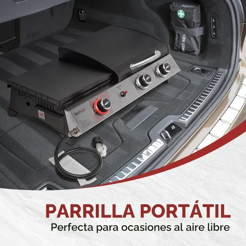 Miniatura 7 de Royal Gourmet PD1305H - Combo de parrilla y plancha de gas propano de 3 quemadores con tapa, combo de parrilla 3 en 1 con salida de 29,000 BTU