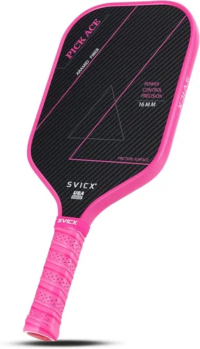 Miniatura 15 de Carbon Fiber Pickleball Paddle 16mm – Professional Pickleball Paddles with Superior Control, Power & Spin – Extended Handle for Two-Handed Grip