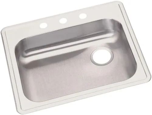 Miniatura 11 de Elkay GE12521 Dayton Fregadero de cocina empotrable de una sola cubeta de acero inoxidable de 25" - 1 orificio para grifo