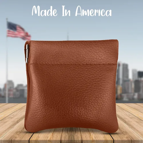 Miniatura 60 de Monedero clásico a presión, de cuero, para hombre de Nabobb, negro