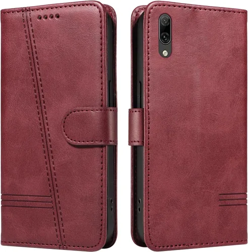 Miniatura 162 de Funda con tapa para Huawei Nova Lite 3, protección de 360 grados, a prueba de golpes, de piel sintética, con función atril y 3 ranuras