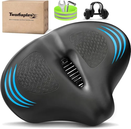 Miniatura 9 de Bike Seat Noseless Wide Bicycle Seat for Women Men, Bike Seats Cushion Comfort for Big Butt, Multiple Fit Saddle for Peloton, Electric, Exercise