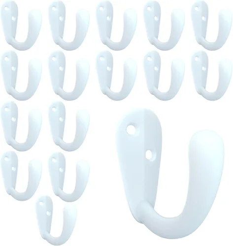 Miniatura 9 de CBWLWJ 16 ganchos de pared para colgar toallas de baño, cocina, dormitorio, para abrigo, bolsa, bufanda, toalla, sombrero, llave, taza (negro)