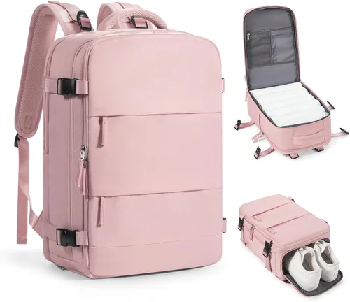 Miniatura 66 de coofay Mochila de viaje, para laptop, unisex, aprobada para aviones, bolsa de mano, equipaje, para artículos personales, para debajo del asiento