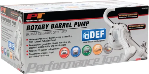 Miniatura 9 de Performance Tool W54285 DEF (líquido de escape diesel) Bomba de barril rotativa para tambores de 55 galones
