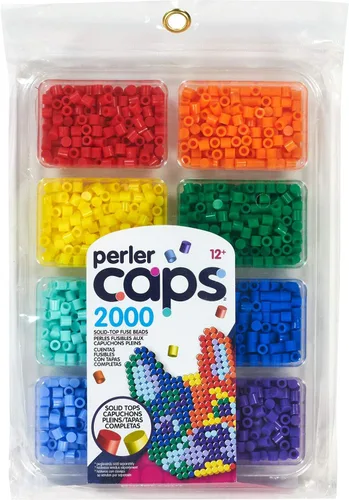 Perler Bandeja de cuentas de tapas de colores primarios, 2000 piezas
