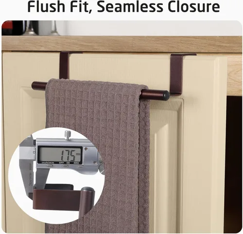 Miniatura 7 de KES Toallero sobre el Gabinete que se Ajusta a 1" de Grosor, Soporte para Toallas de Cocina para Gabinete, Barra para Toallas sobre la Puerta