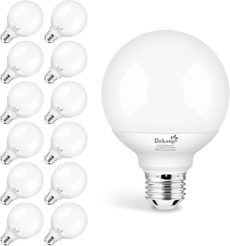 Miniatura 10 de Paquete de 8 Bombillas de Luz para Baño con Base E26 de 3000K Blanco Suave, Bombillas LED Globo G25 Equivalente a Incandescente de 60 Vatios