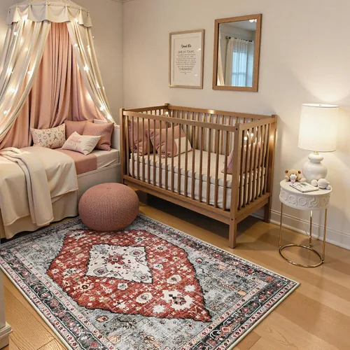 Miniatura 294 de Lahome Alfombra Bohemia Tribal Lavable de 3 x 5, Alfombras Antideslizantes para Entrada, Dormitorio, Sala de Estar, Vintage, Ultra Suave, No