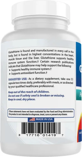 Miniatura 7 de Best Naturals L-Glutatión 250 mg 60 Cápsulas