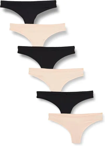 Tienda Essentials Ropa interior tipo tanga para mujer (disponible en tallas grandes), paquete de 6
