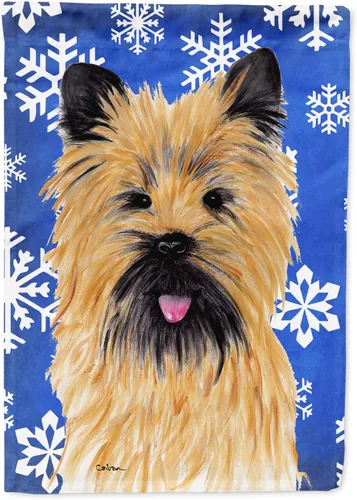 Miniatura 89 de Caroline's Treasures SC9374GF Bulldog English Snow flakes Holiday Garden Flag Buzón Bandera decorativa para patio exterior, patio, obras de arte