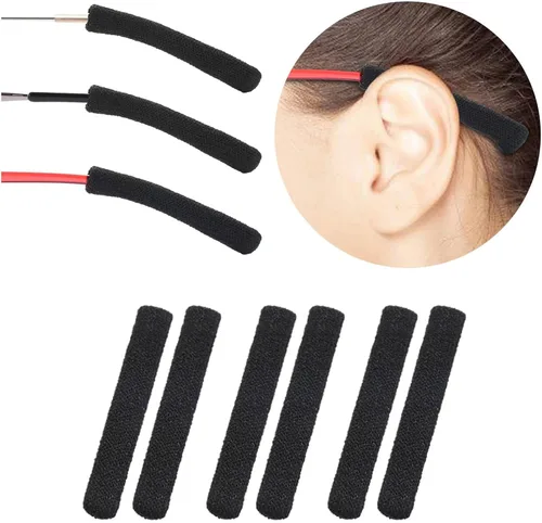Literry Puntas de Patillas Elásticas Antideslizantes de Comodidad para Anteojos, Cojín Suave y Bien Ajustado para Orejas de Lentes, Agarre para