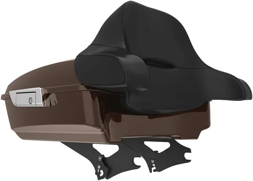 Miniatura 114 de King Tour Pack para Harley Alpine Green, cierre de paquete turístico, portaequipajes superior, soporte de montaje negro, placa de metal para Harley