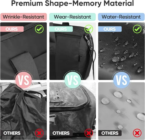 Miniatura 6 de BALEINE bolso de gimnasio para mujeres y hombres, pequeño bolso de lona impermeable y ligero para deportes, gimnasios y escapadas de fin de semana