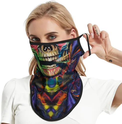 Miniatura 2 de M-YOUNG Pañuelos para las orejas, polaina para el cuello, cubrebocas, bandanas para hombres y mujeres, para el verano, con rayos UV, para la cara