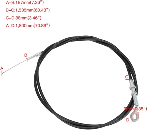 Miniatura 4 de GREHUA Kit de Banda de Freno de Go Kart de 4" y Cable de Acelerador de 71" Compatible con Predator 212cc 196cc 6.5hp GX160 GX200 Manco Bandit