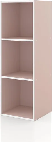 Miniatura 18 de Homes: Inside + Out Apexa - Estantería organizadora de almacenamiento de 2 cubos, estantería apilable de madera para cubos para organización