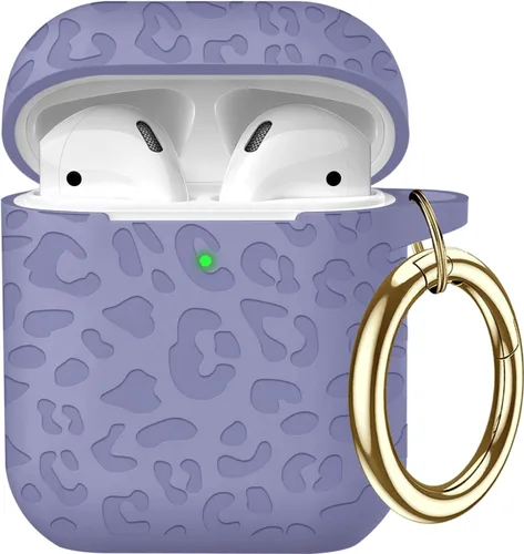 Miniatura 34 de Funda de silicona con flores compatible con AirPods Pro 2019, Gawnock - Funda suave y flexible para imprimir para mujeres y niñas con llavero - Flor